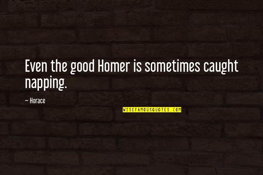 Kadioglu Denizcilik Quotes By Horace: Even the good Homer is sometimes caught napping.