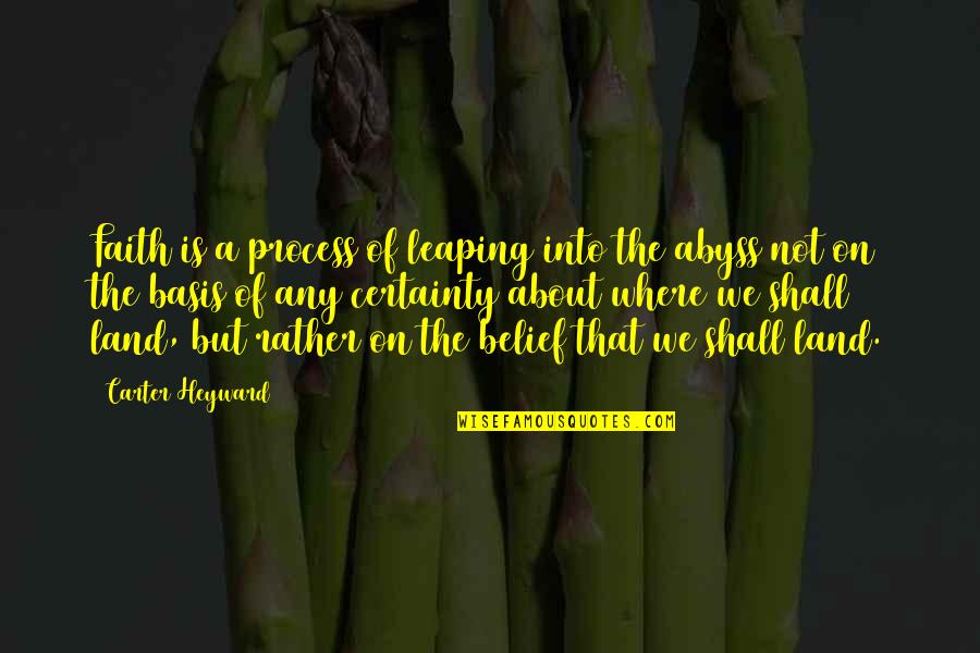 Kadowaki Michelin Quotes By Carter Heyward: Faith is a process of leaping into the