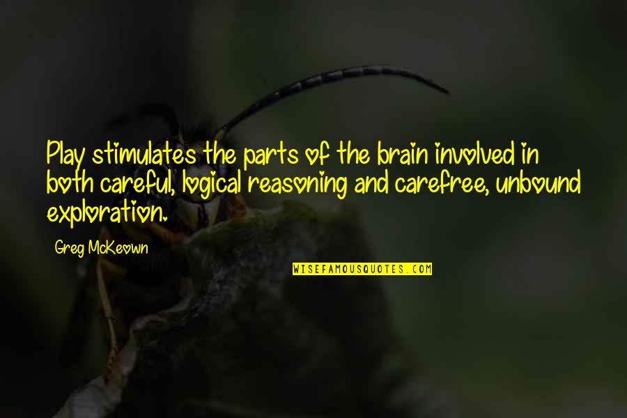 Kahelelani Quotes By Greg McKeown: Play stimulates the parts of the brain involved