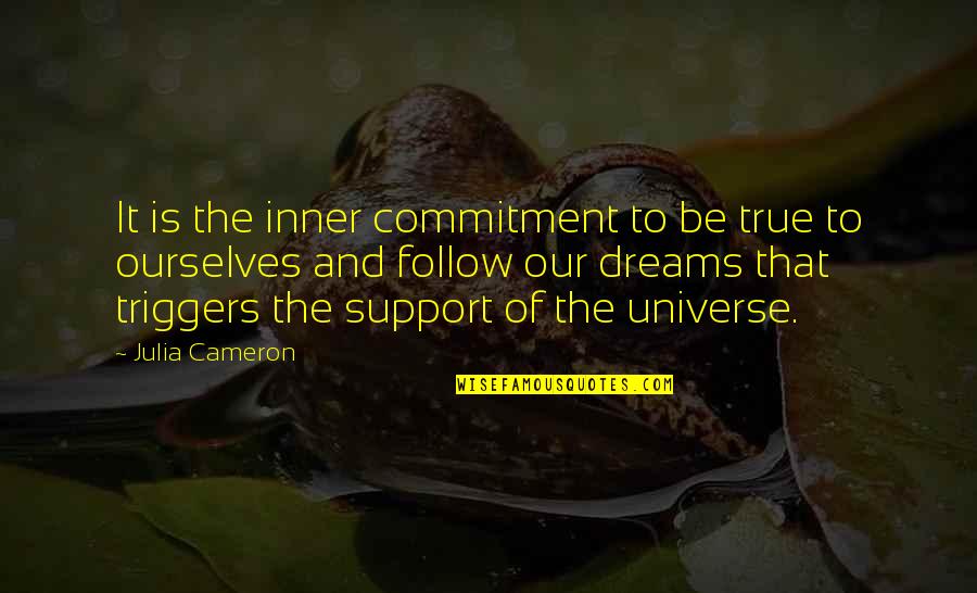 Kahit Walang Pera Quotes By Julia Cameron: It is the inner commitment to be true