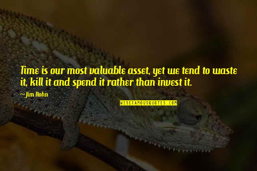 Kahvaltilik Quotes By Jim Rohn: Time is our most valuable asset, yet we Kahvaltilik Quotes By Jim Rohn: Time is our most valuable asset, yet we