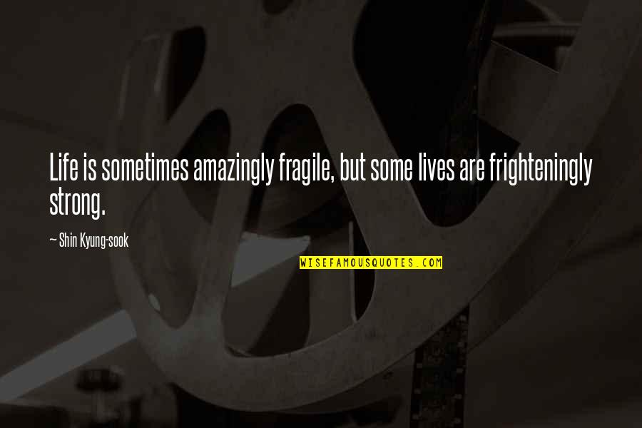 Kaiaphas Quotes By Shin Kyung-sook: Life is sometimes amazingly fragile, but some lives