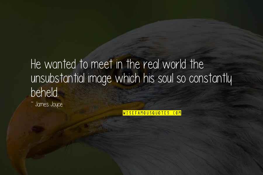 Kaigal Water Quotes By James Joyce: He wanted to meet in the real world Kaigal Water Quotes By James Joyce: He wanted to meet in the real world