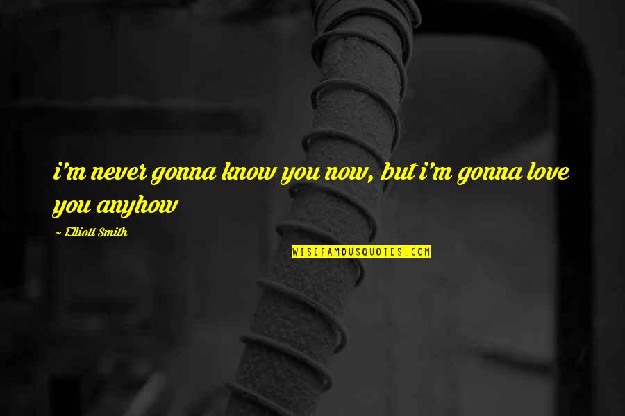 Kaikki Pelit Quotes By Elliott Smith: i'm never gonna know you now, but i'm Kaikki Pelit Quotes By Elliott Smith: i'm never gonna know you now, but i'm