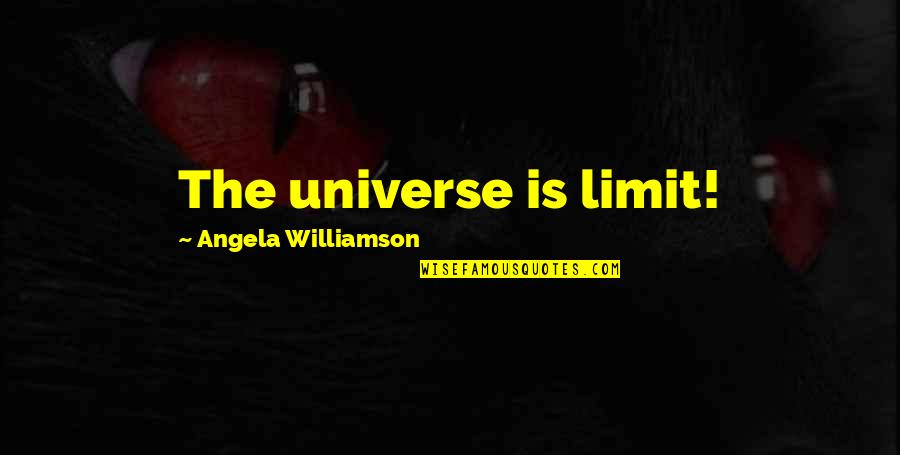 Kailash Mansarovar Quotes By Angela Williamson: The universe is limit! Kailash Mansarovar Quotes By Angela Williamson: The universe is limit!