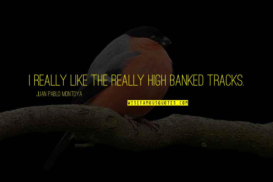 Kakizaki Fosb Quotes By Juan Pablo Montoya: I really like the really high banked tracks.
