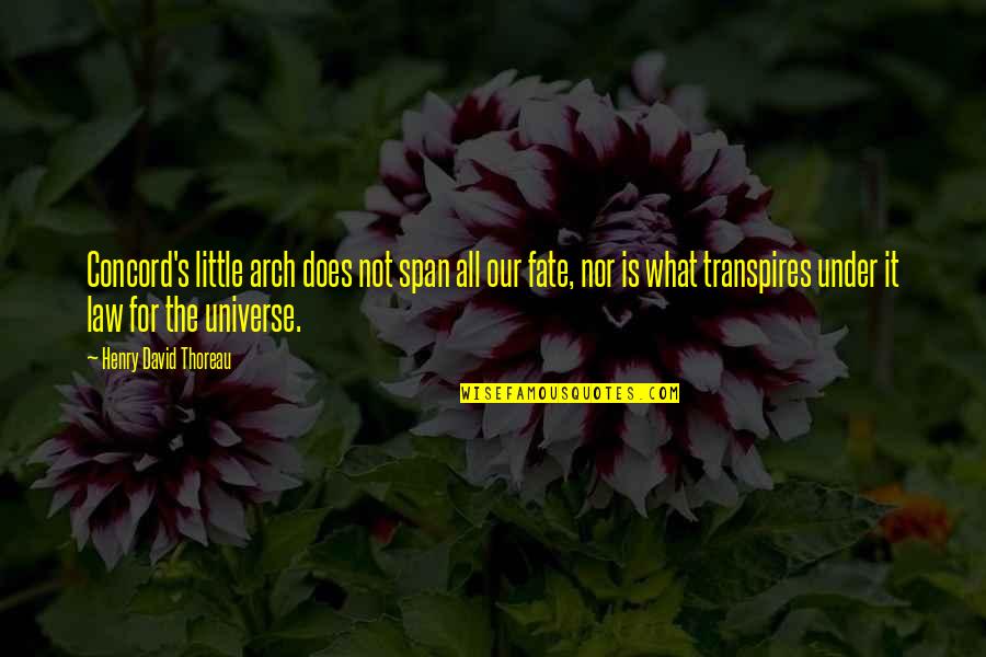 Kakleas Chiropractic Quotes By Henry David Thoreau: Concord's little arch does not span all our Kakleas Chiropractic Quotes By Henry David Thoreau: Concord's little arch does not span all our