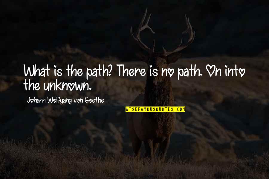 Kalaj Quotes By Johann Wolfgang Von Goethe: What is the path? There is no path.
