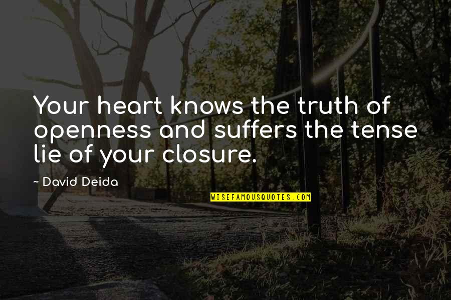 Kalanas Quotes By David Deida: Your heart knows the truth of openness and