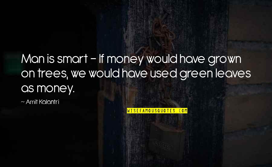 Kalantri Quotes By Amit Kalantri: Man is smart - If money would have