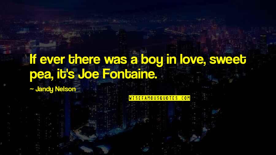 Kalemle Ayakkabi Quotes By Jandy Nelson: If ever there was a boy in love,