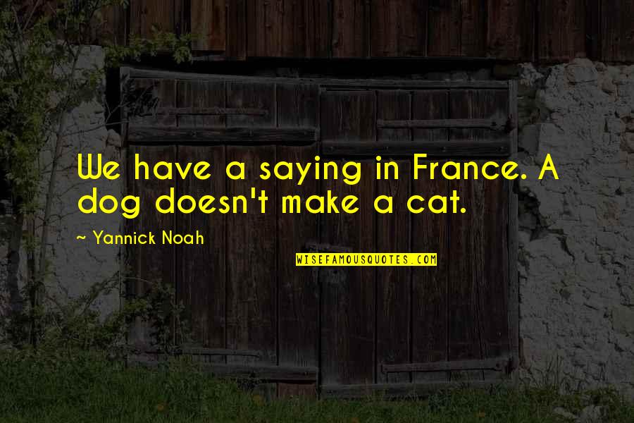 Kalfas Antallaktika Quotes By Yannick Noah: We have a saying in France. A dog