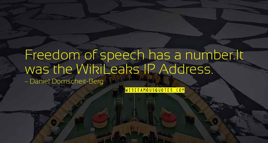 Kalinin K 7 Quotes By Daniel Domscheit-Berg: Freedom of speech has a number.It was the Kalinin K 7 Quotes By Daniel Domscheit-Berg: Freedom of speech has a number.It was the