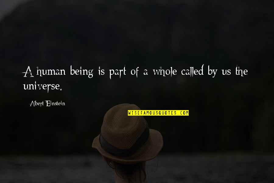 Kalischko Quotes By Albert Einstein: A human being is part of a whole Kalischko Quotes By Albert Einstein: A human being is part of a whole