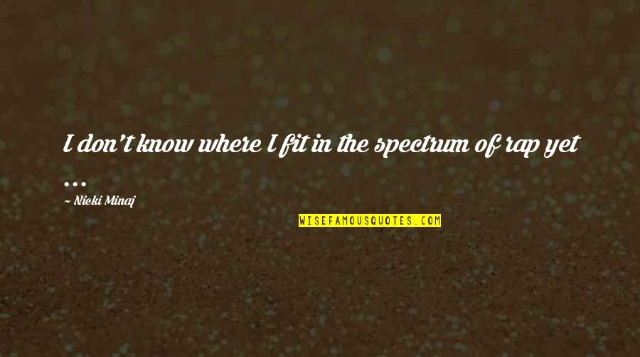 Kallakuri Quotes By Nicki Minaj: I don't know where I fit in the Kallakuri Quotes By Nicki Minaj: I don't know where I fit in the