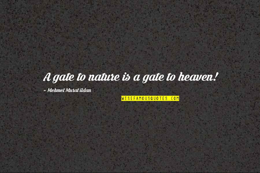 Kallikrein Kinin Quotes By Mehmet Murat Ildan: A gate to nature is a gate to Kallikrein Kinin Quotes By Mehmet Murat Ildan: A gate to nature is a gate to