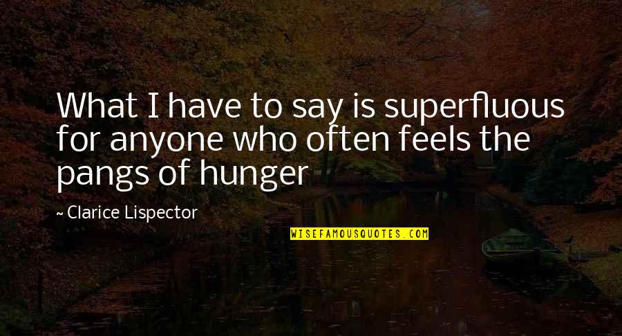 Kalmaker Quotes By Clarice Lispector: What I have to say is superfluous for Kalmaker Quotes By Clarice Lispector: What I have to say is superfluous for