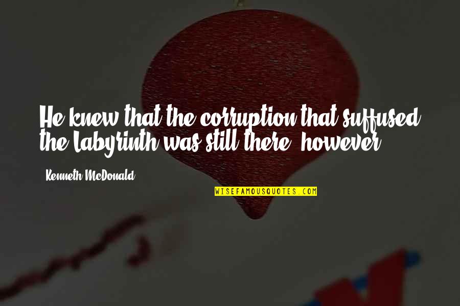 Kambenga Quotes By Kenneth McDonald: He knew that the corruption that suffused the Kambenga Quotes By Kenneth McDonald: He knew that the corruption that suffused the