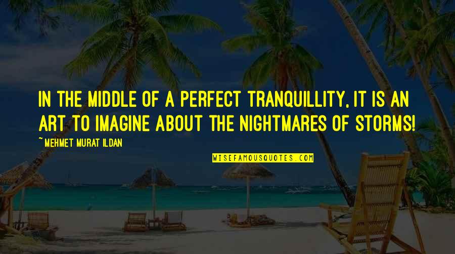Kambua Age Quotes By Mehmet Murat Ildan: In the middle of a perfect tranquillity, it