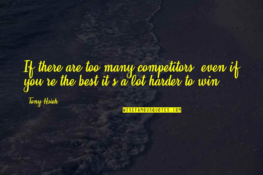 Kamen Rider Hibiki Quotes By Tony Hsieh: If there are too many competitors, even if
