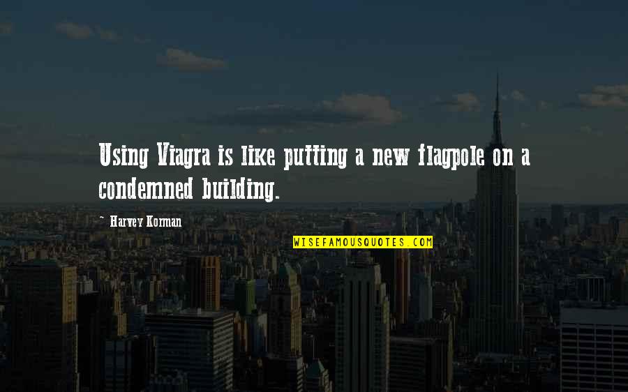 Kamerun Zastava Quotes By Harvey Korman: Using Viagra is like putting a new flagpole