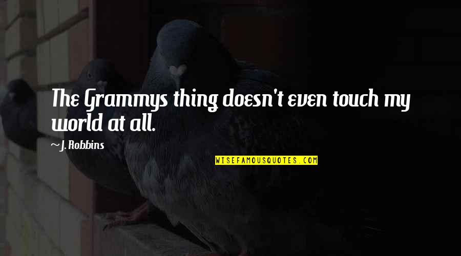 Kaminskis Chop House Wisconsin Dells Quotes By J. Robbins: The Grammys thing doesn't even touch my world
