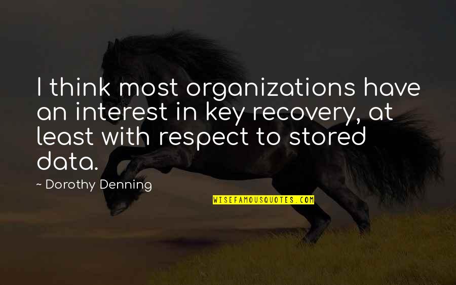 Kamite Quotes By Dorothy Denning: I think most organizations have an interest in