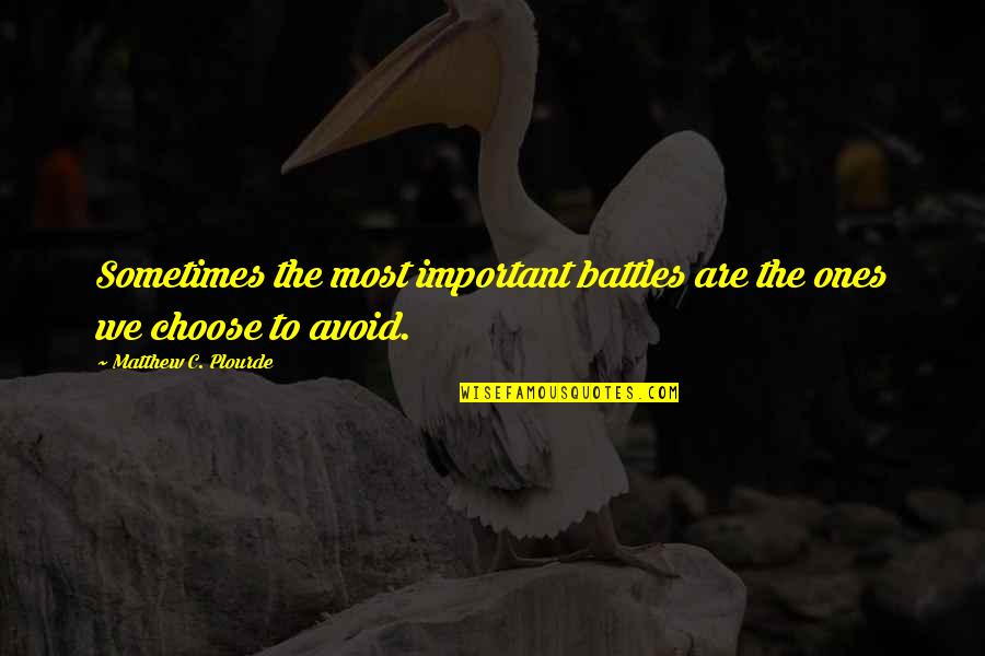 Kandee Quotes By Matthew C. Plourde: Sometimes the most important battles are the ones