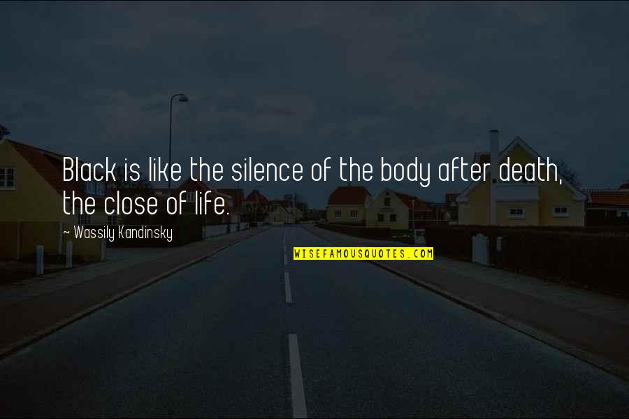Kandinsky Wassily Quotes By Wassily Kandinsky: Black is like the silence of the body Kandinsky Wassily Quotes By Wassily Kandinsky: Black is like the silence of the body