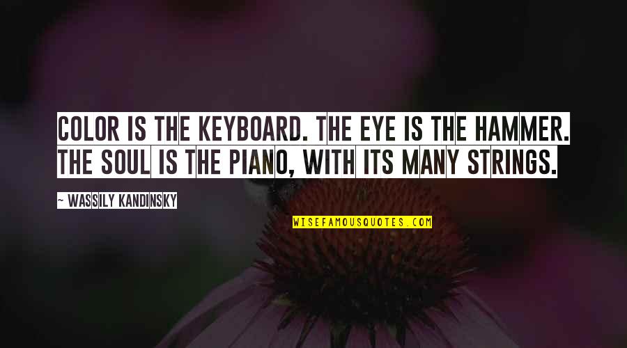 Kandinsky Wassily Quotes By Wassily Kandinsky: Color is the keyboard. The eye is the Kandinsky Wassily Quotes By Wassily Kandinsky: Color is the keyboard. The eye is the