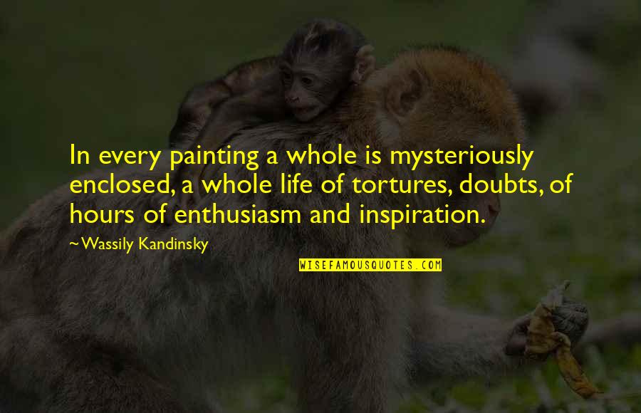 Kandinsky Wassily Quotes By Wassily Kandinsky: In every painting a whole is mysteriously enclosed, Kandinsky Wassily Quotes By Wassily Kandinsky: In every painting a whole is mysteriously enclosed,