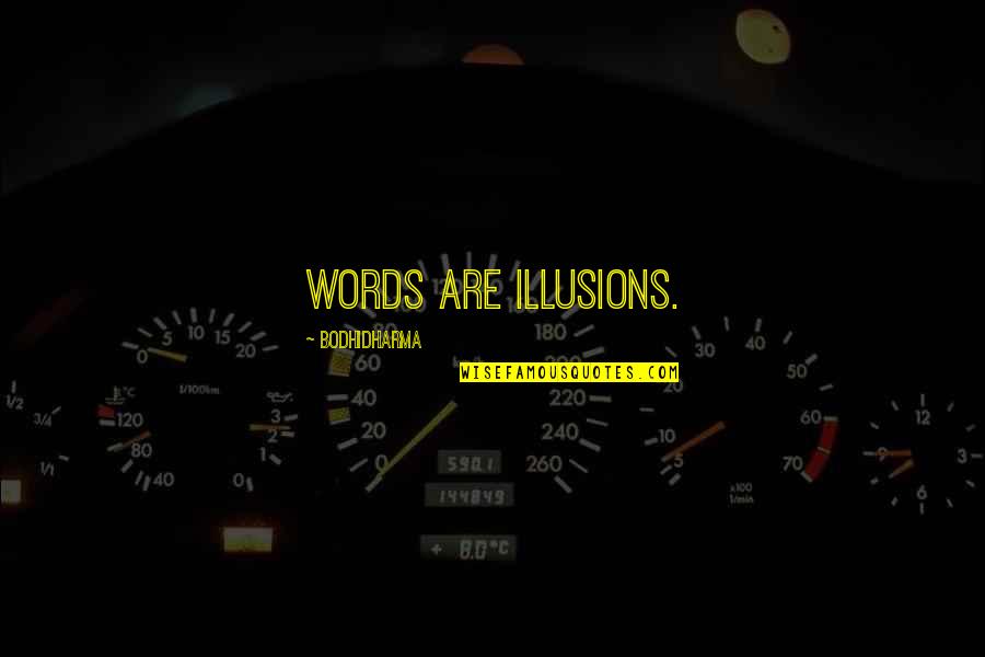 Kaneez Paracha Quotes By Bodhidharma: Words are illusions.