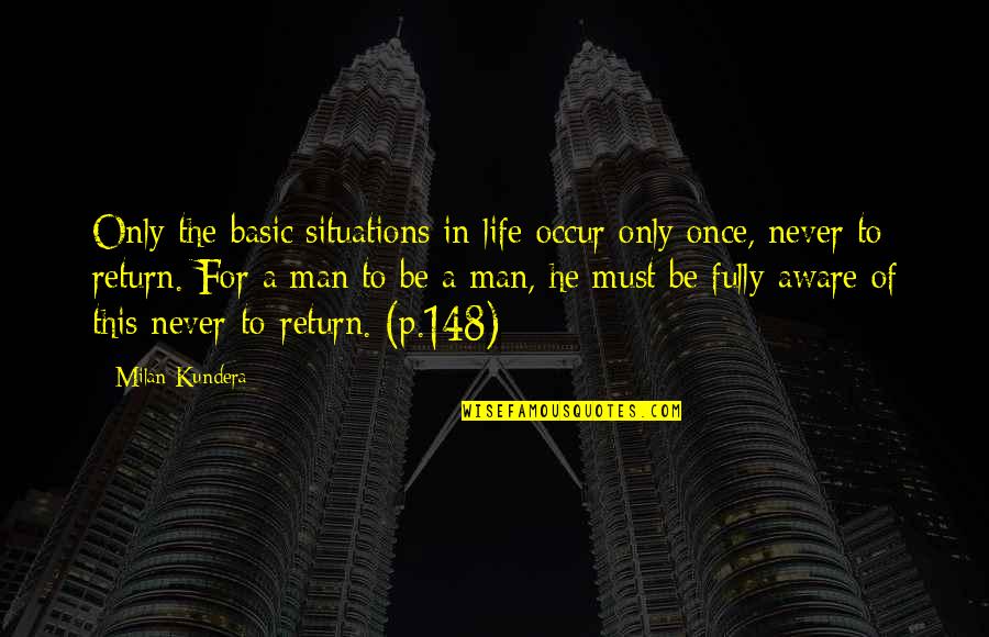 Kanjoos Log Quotes By Milan Kundera: Only the basic situations in life occur only