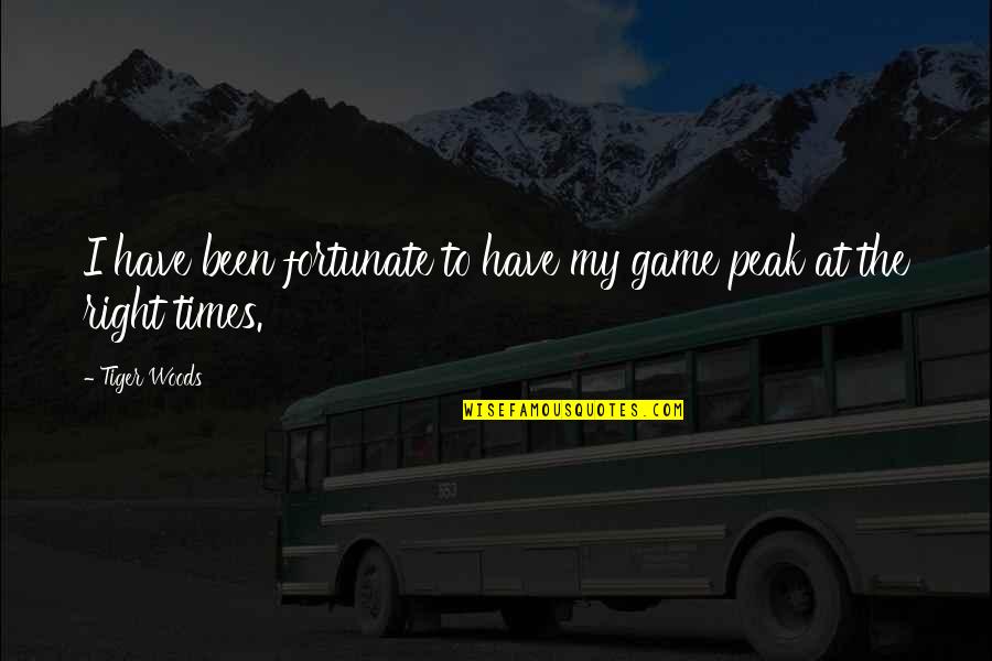 Kanter Auto Parts Quotes By Tiger Woods: I have been fortunate to have my game