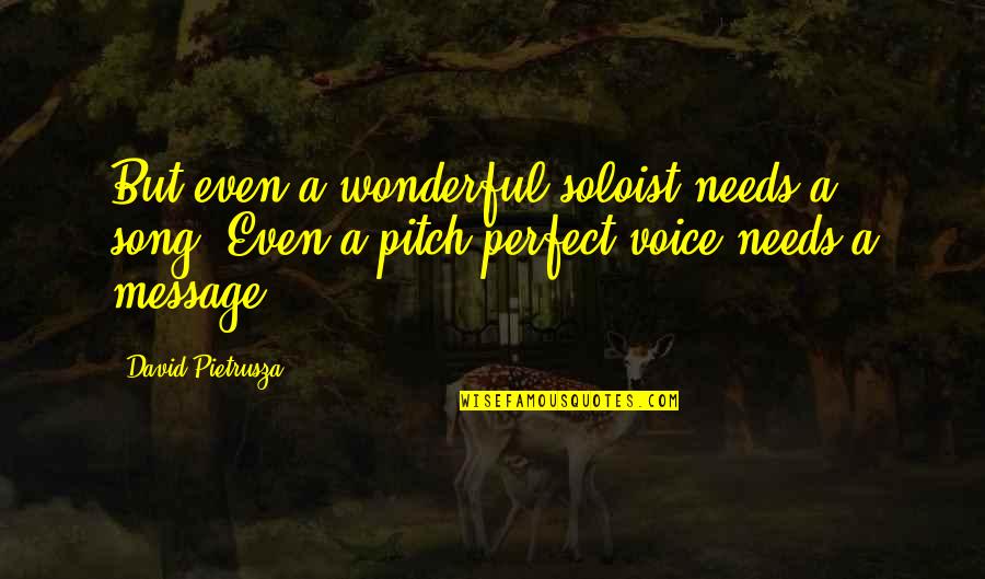 Kantseleitarbed Quotes By David Pietrusza: But even a wonderful soloist needs a song. Kantseleitarbed Quotes By David Pietrusza: But even a wonderful soloist needs a song.