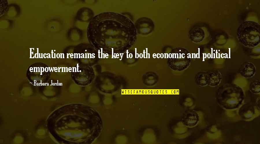 Kaonashi Merch Quotes By Barbara Jordan: Education remains the key to both economic and
