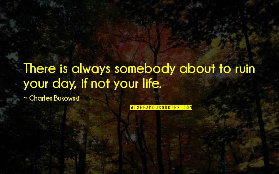 Kappler Inc Quotes By Charles Bukowski: There is always somebody about to ruin your