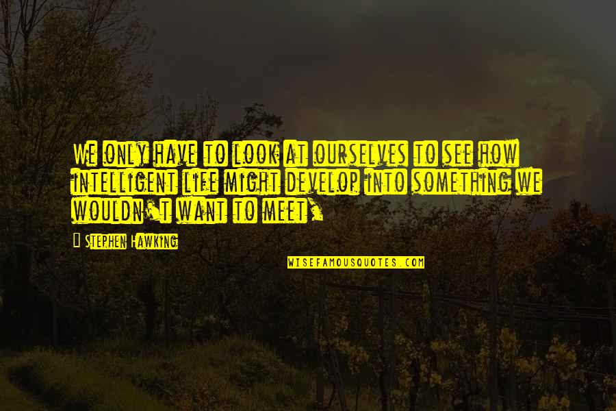 Kaputi Quotes By Stephen Hawking: We only have to look at ourselves to