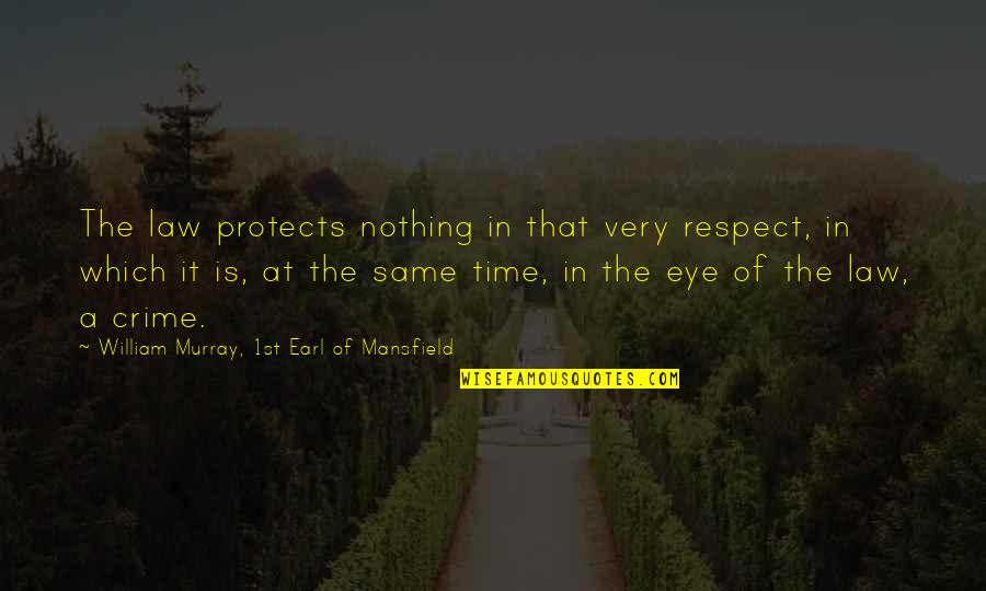 Karadsheh Mark Quotes By William Murray, 1st Earl Of Mansfield: The law protects nothing in that very respect,
