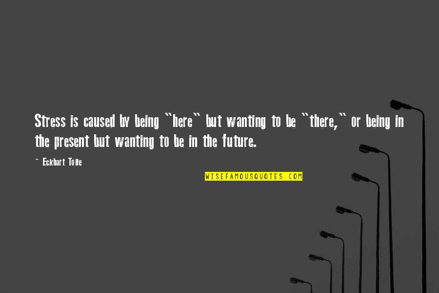 Karakter Bordewijk Quotes By Eckhart Tolle: Stress is caused by being "here" but wanting Karakter Bordewijk Quotes By Eckhart Tolle: Stress is caused by being "here" but wanting