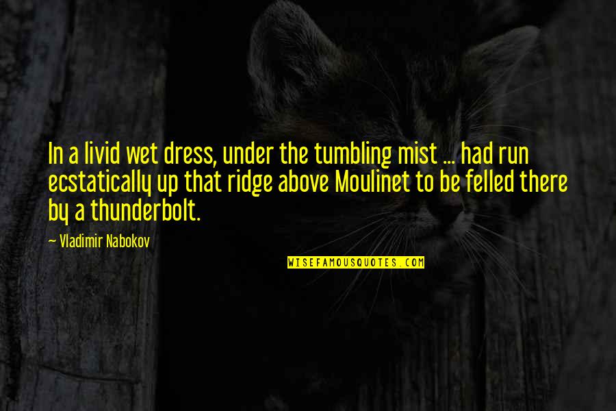 Karamela Song Quotes By Vladimir Nabokov: In a livid wet dress, under the tumbling Karamela Song Quotes By Vladimir Nabokov: In a livid wet dress, under the tumbling