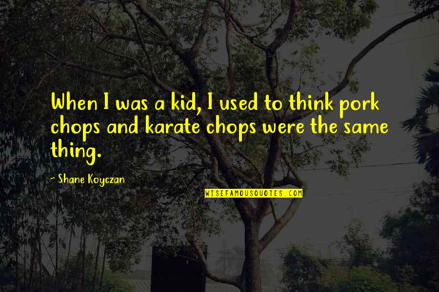 Karate Quotes By Shane Koyczan: When I was a kid, I used to