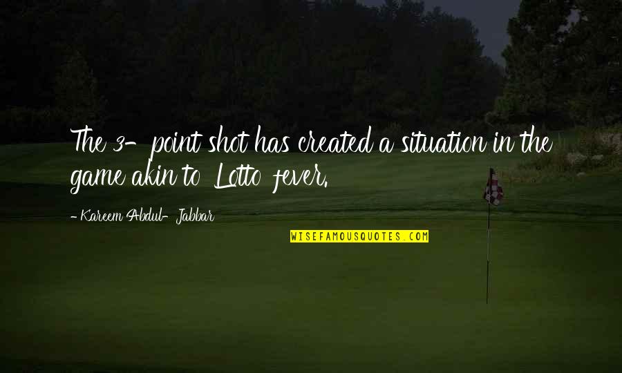 Karate Sparring Quotes By Kareem Abdul-Jabbar: The 3-point shot has created a situation in