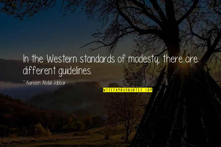 Kareem's Quotes By Kareem Abdul-Jabbar: In the Western standards of modesty, there are