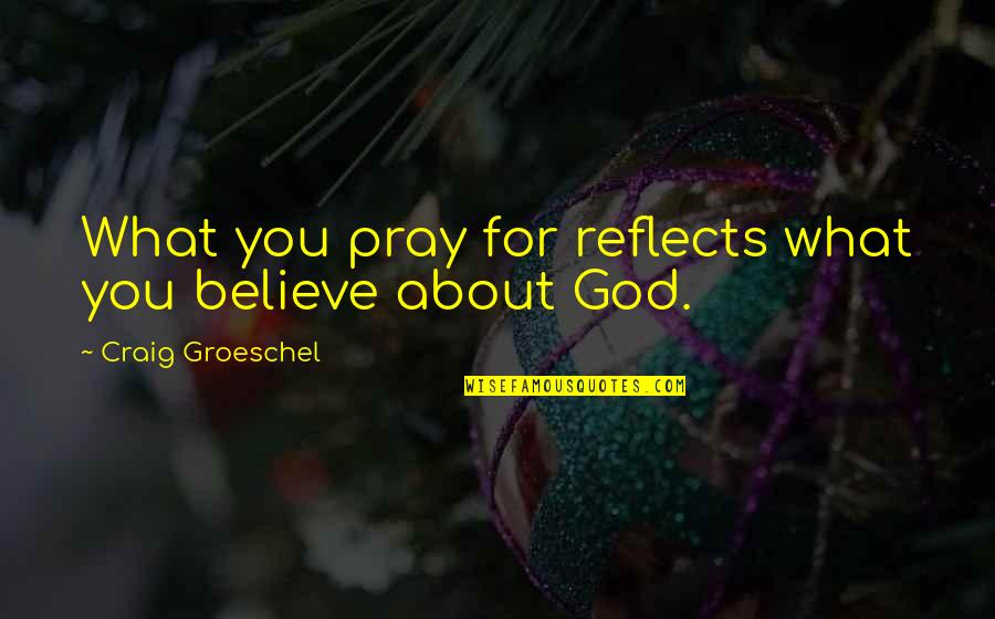 Karen Casey Quotes By Craig Groeschel: What you pray for reflects what you believe