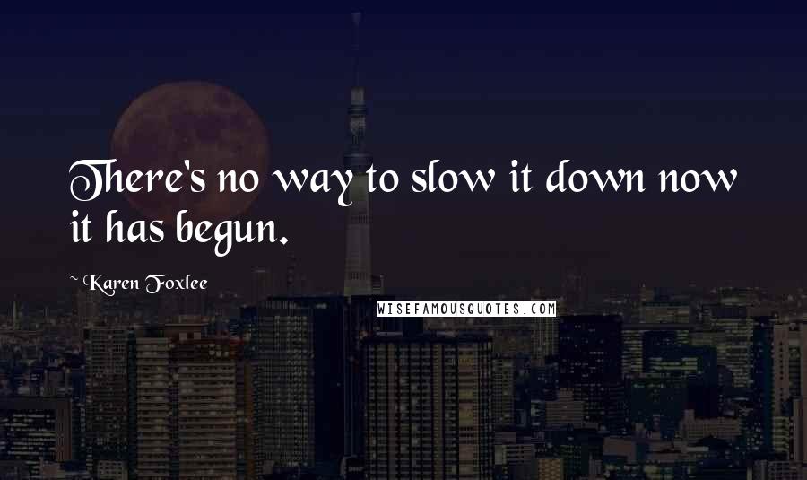 Karen Foxlee quotes: There's no way to slow it down now it has begun.
