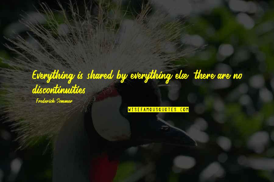 Karena Ku Quotes By Frederick Sommer: Everything is shared by everything else; there are