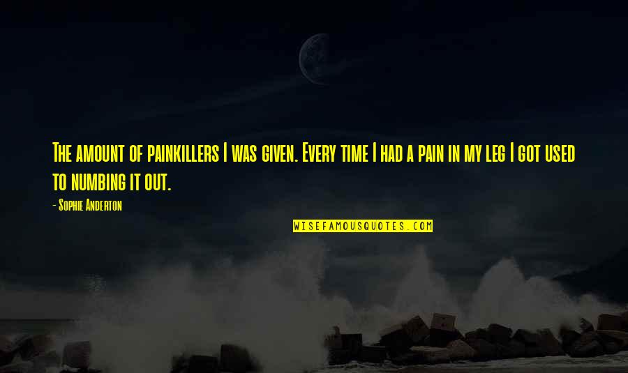 Karena Kucinta Quotes By Sophie Anderton: The amount of painkillers I was given. Every