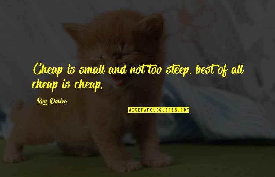 Kareneng1 Quotes By Ray Davies: Cheap is small and not too steep, best