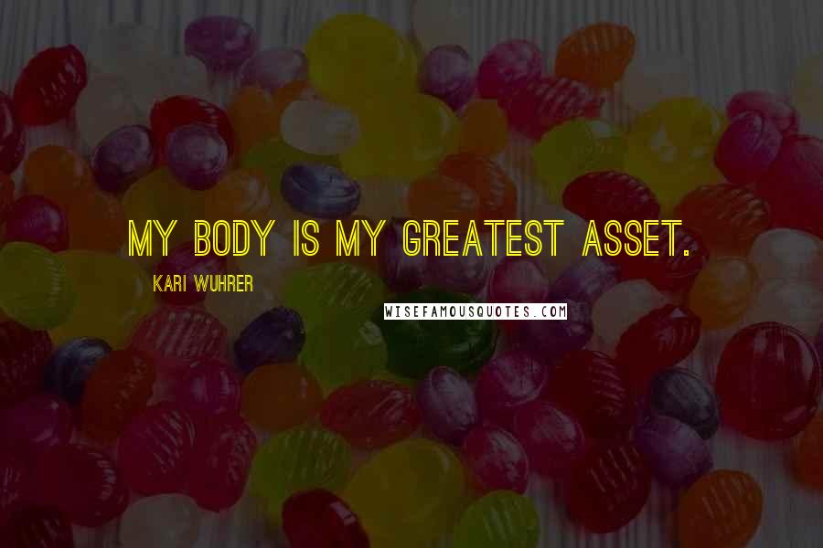 Kari Wuhrer quotes: My body is my greatest asset.